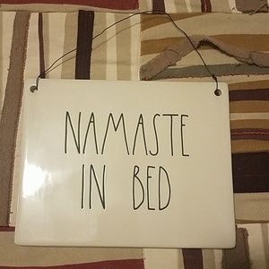 New Rae Dunn "Nameste in Bed" Sign